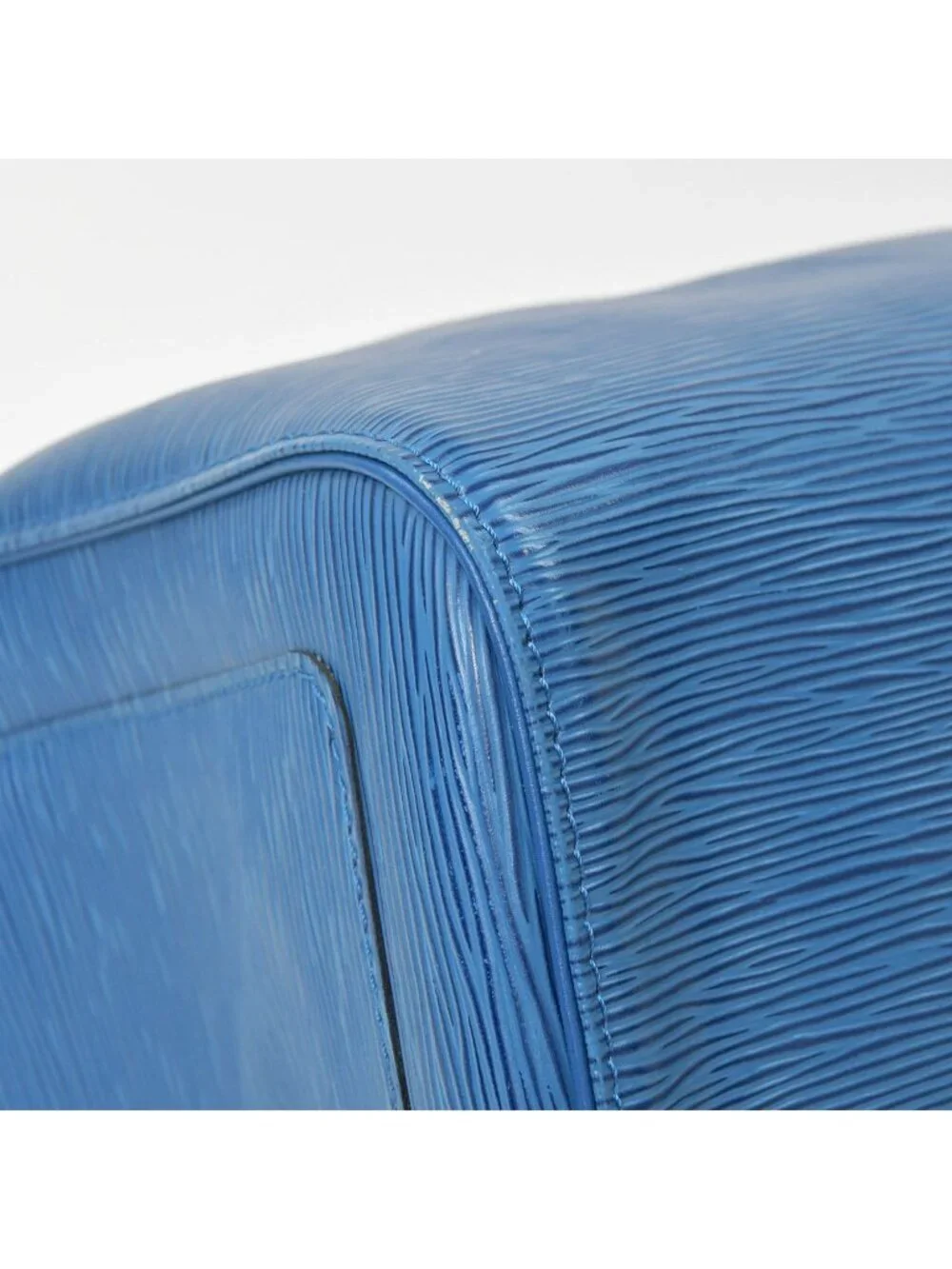 Louis Vuitton Epi Keepall 55 Boston Bag Leather Blue Logo